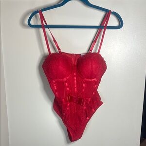 Spirit Brand Sexy Red Lace corset NWOT